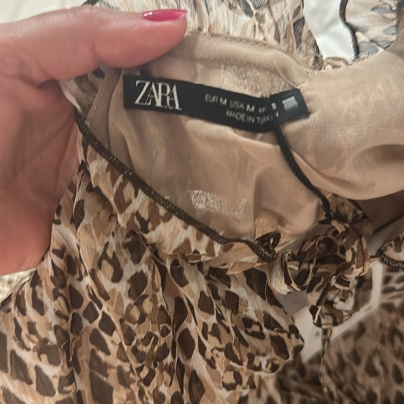 Zara long sleeved print dress - Picture 3 of 5